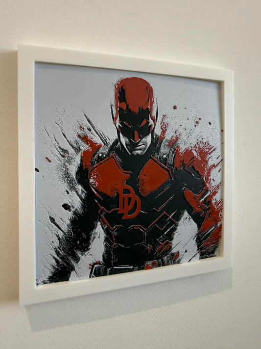 Dynamic 3D Textured Avenger Art | The Red Devil Wall Decor