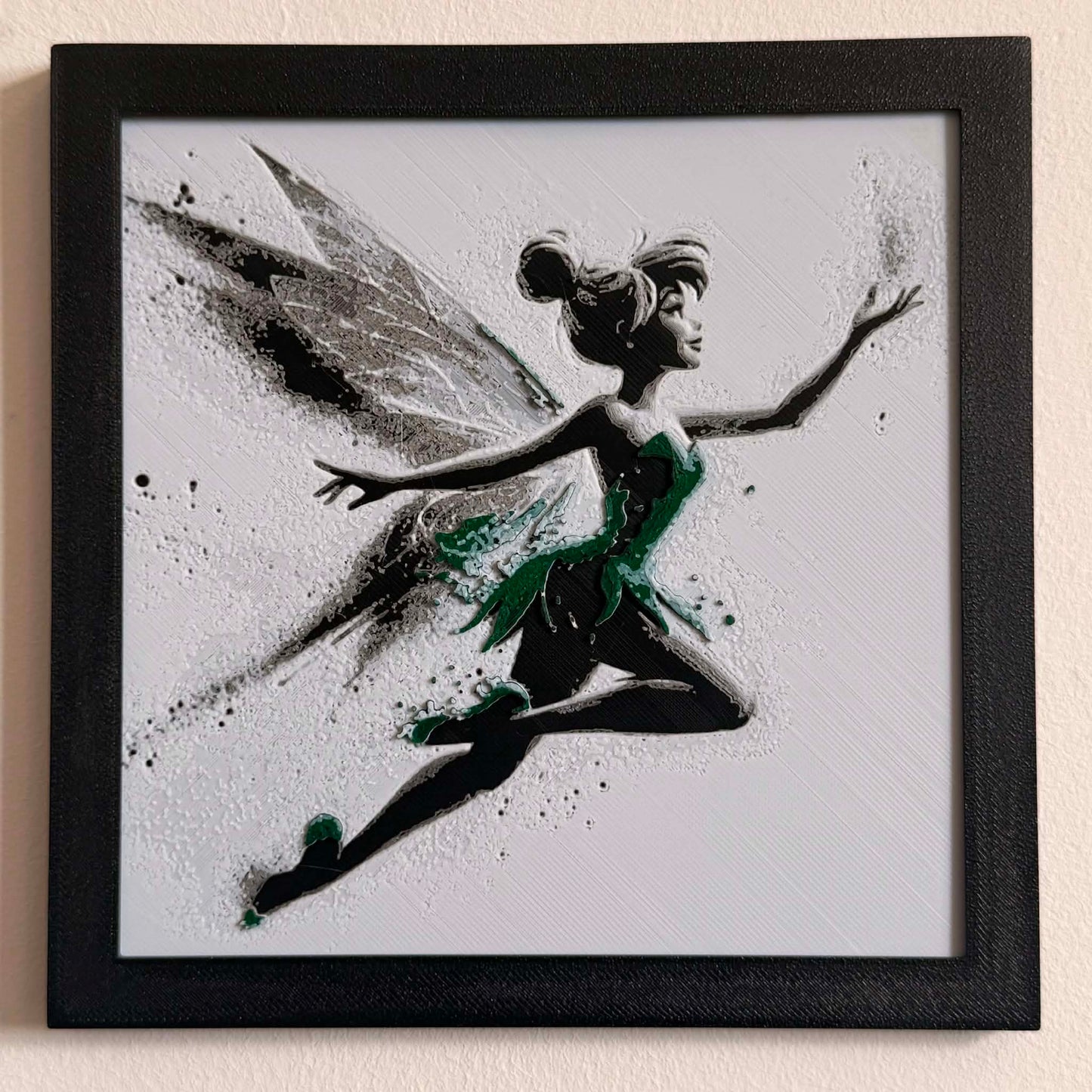 Princess Tinkerbell 3D Textured Portrait Art Piece