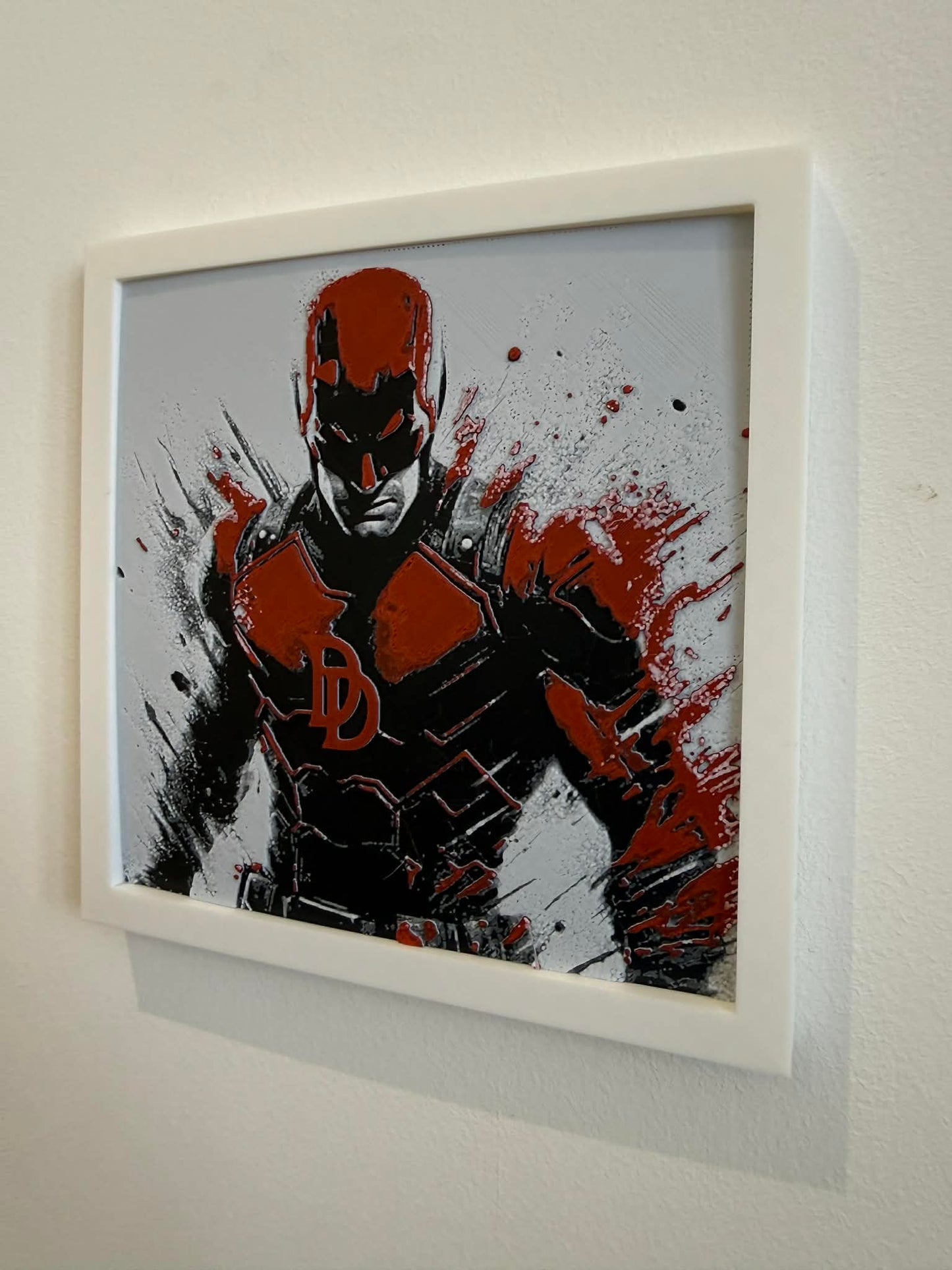 Dynamic 3D Textured Avenger Art | The Red Devil Wall Decor