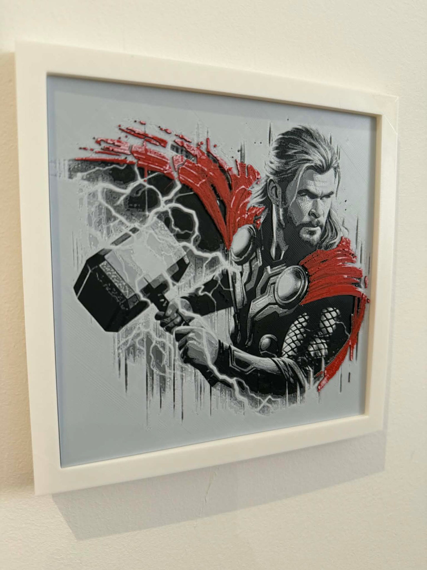 Dynamic 3D Textured Avenger Art | God of Thunder Wall Decor