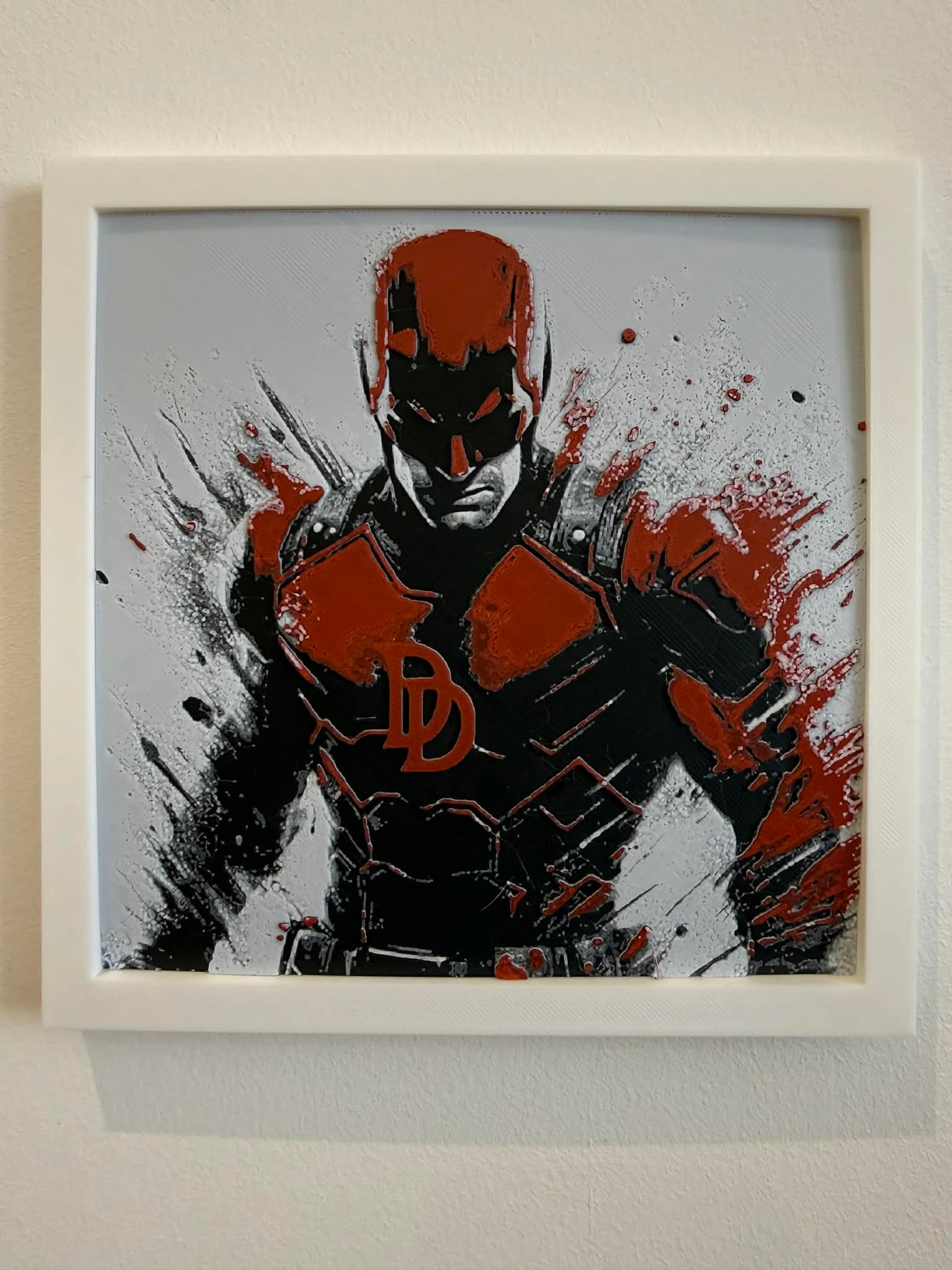Dynamic 3D Textured Avenger Art | The Red Devil Wall Decor