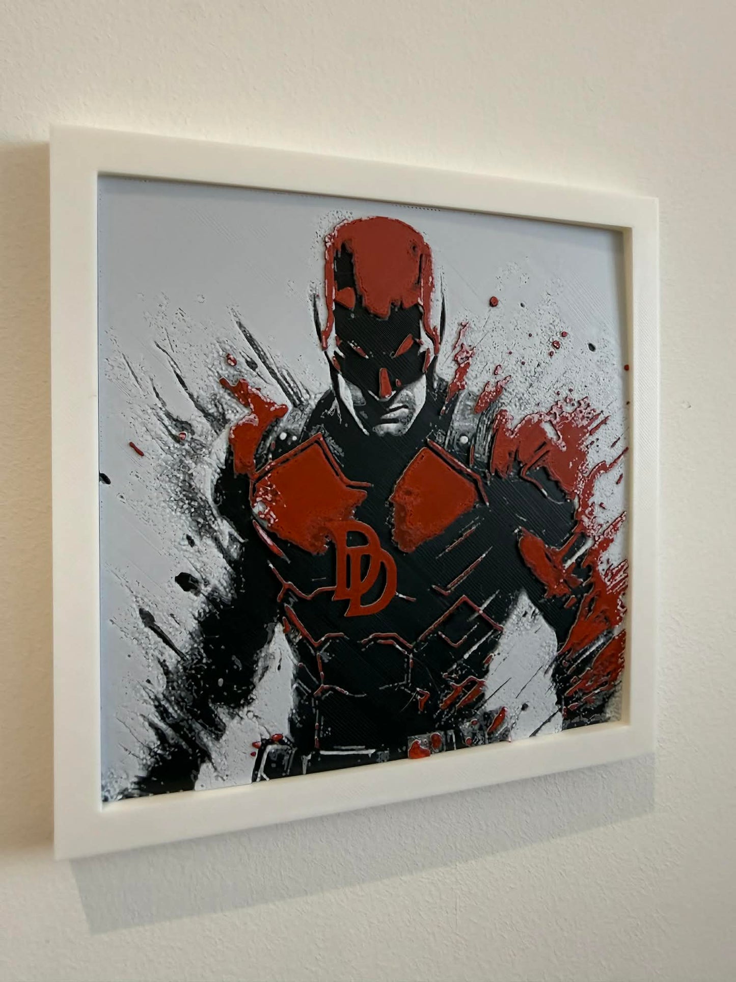 Dynamic 3D Textured Avenger Art | The Red Devil Wall Decor