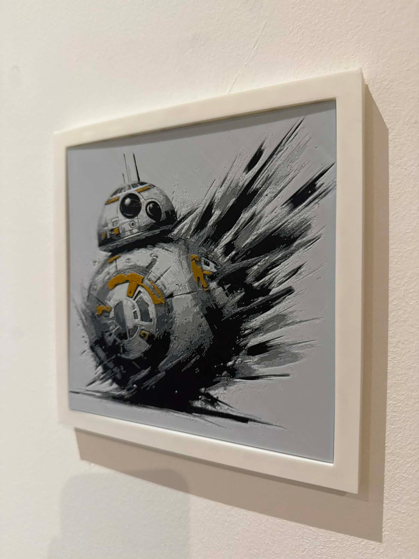 Stylized BB-8 3D Pop Art - Textured Droid Wall Plaque - Modern Star Wars Fan Gift
