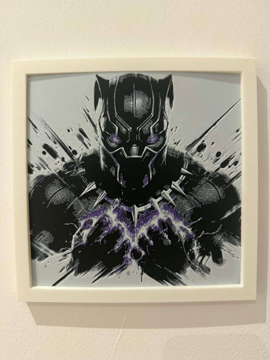 Dynamic 3D Textured Avenger Art | King of Wakanda Wall Decor
