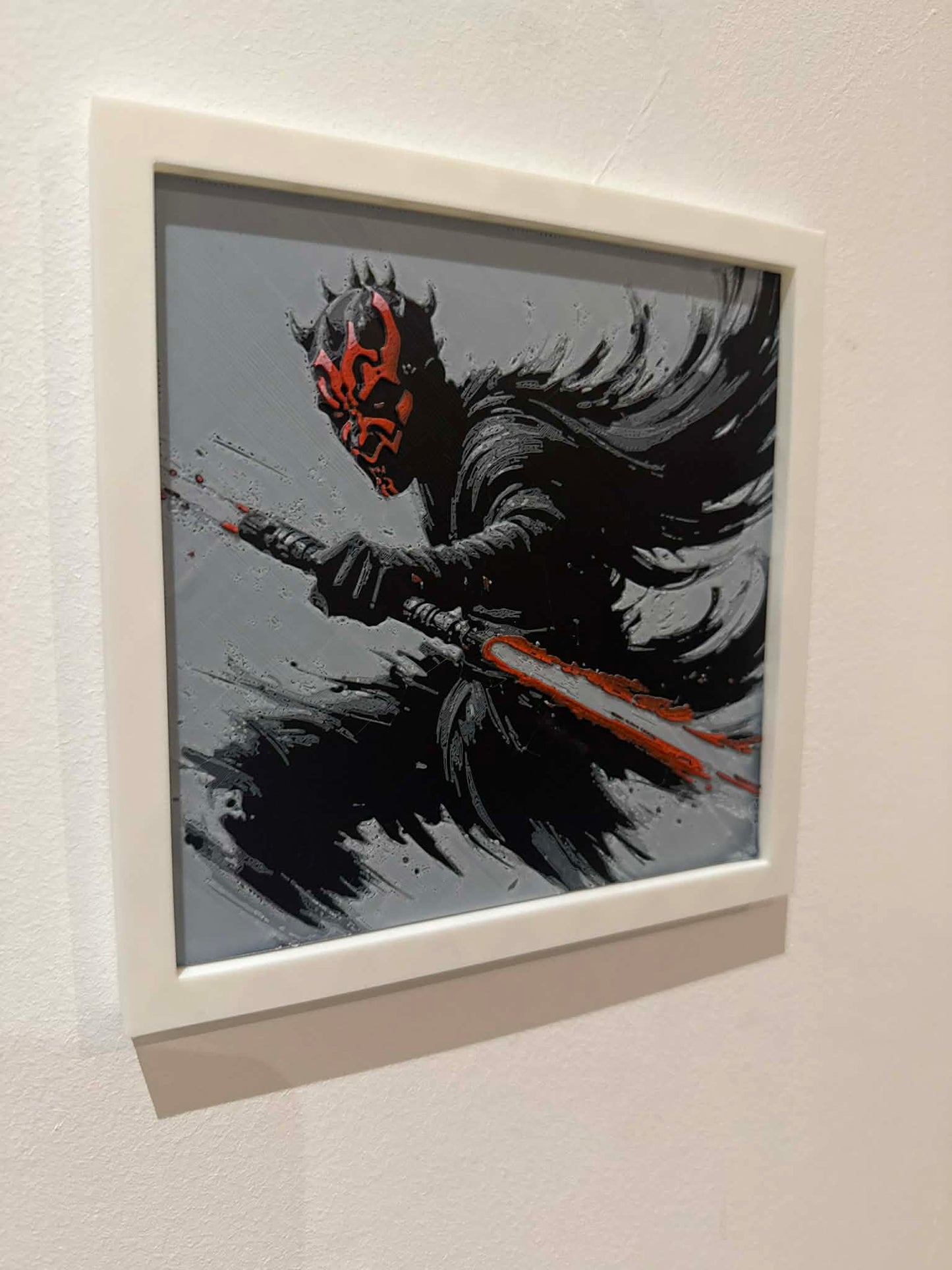 Stylized Master Sith Lord Maul 3D Pop Art - Textured Star Wars Wall Plaque - Modern Star Wars Fan Gift