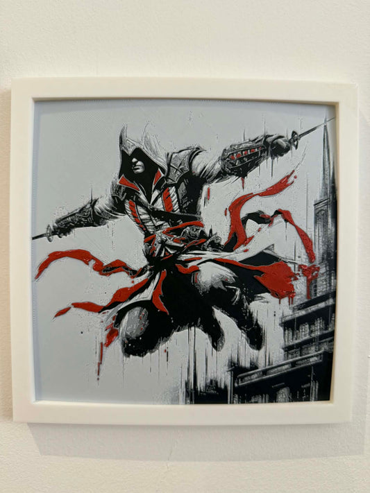 Dynamic 3D Textured Game Art | AC Ezio Wall Decor