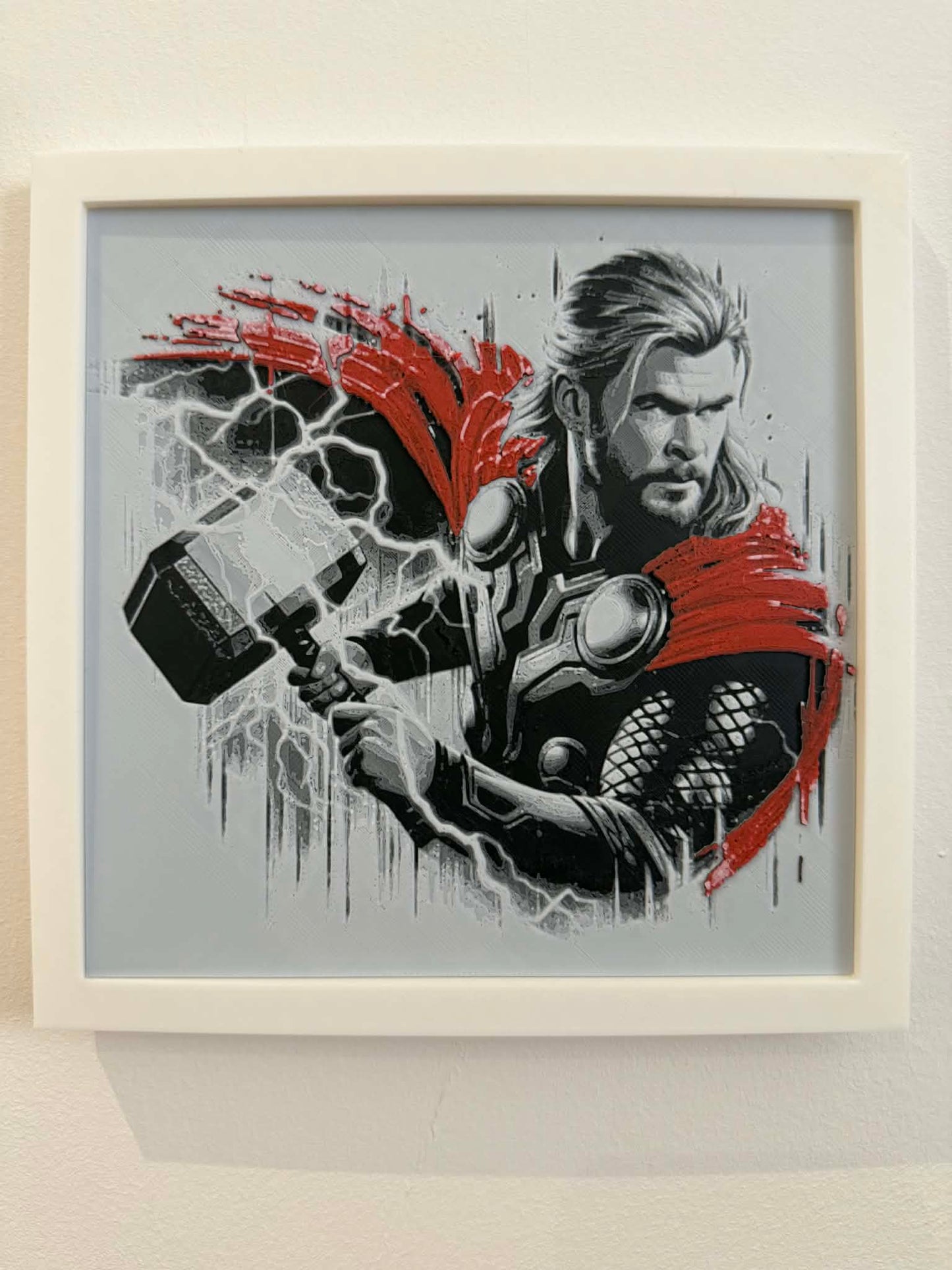 Dynamic 3D Textured Avenger Art | God of Thunder Wall Decor