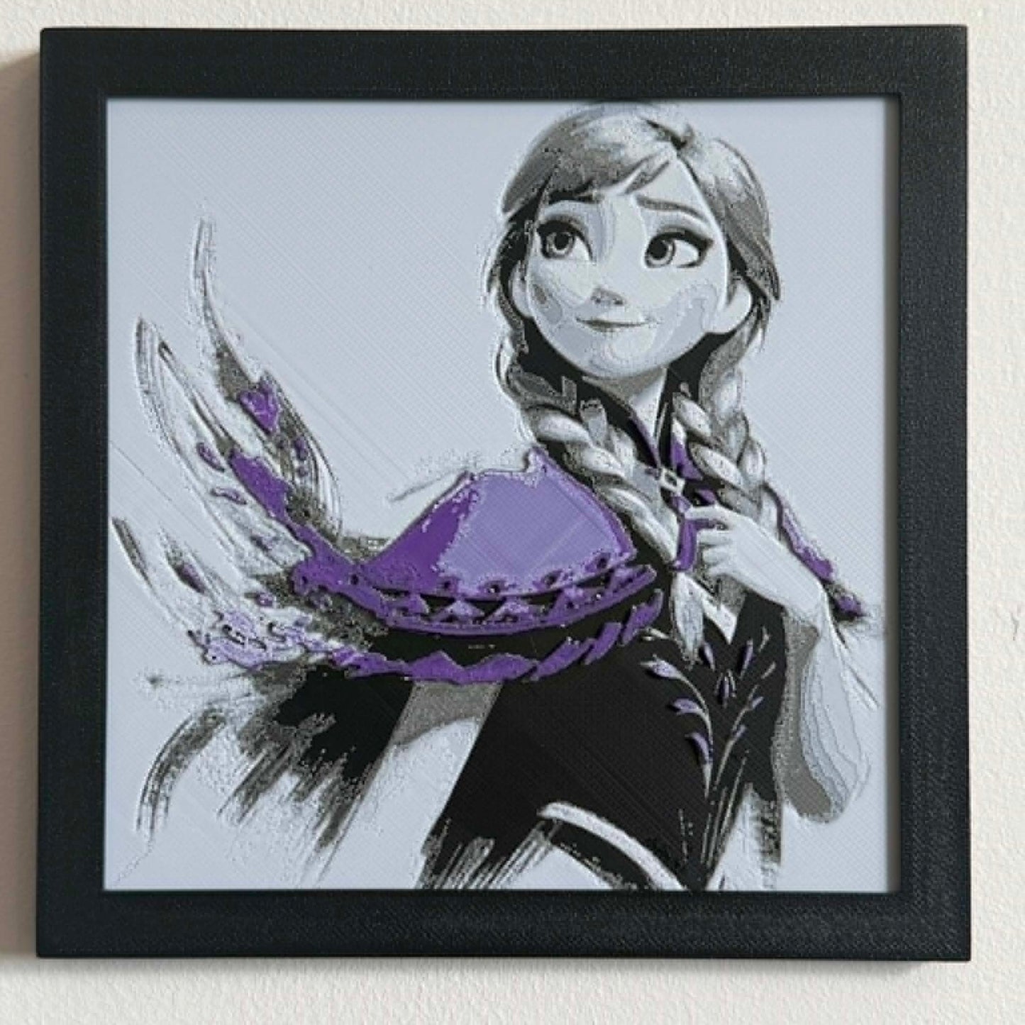 Princess Anna 3D Textured Portrait Art Piece