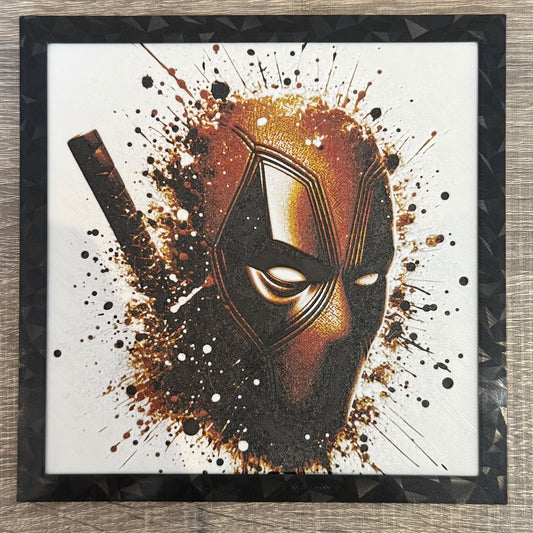 Dynamic 3D Textured Avenger Art | Deadpool Headshot Wall Decor