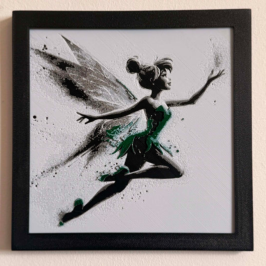 Princess Tinkerbell 3D Textured Portrait Art Piece