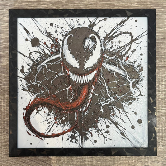 Dynamic 3D Textured Avenger Art | Venom Portrait Wall Decor