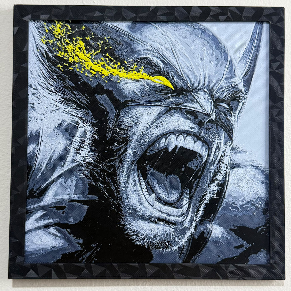Dynamic 3D Textured Avenger Art | The Wolverine Headshot Wall Decor