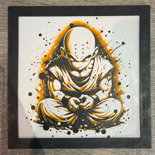 Dynamic Textured DBZ Artwork | Krillin