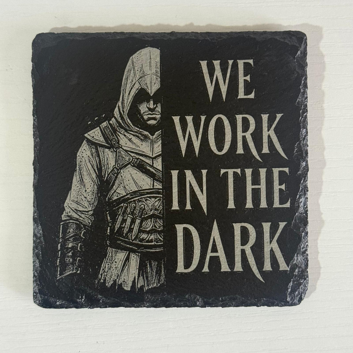 Assassin's Creed Engraved Slate Coaster Set (Set of 4) | Master Assassin's Coaster Collection