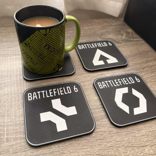 Battlefield 6 Coaster Set | Gamer Desk Accessories | Gift for Gamers, Streamers & Battlefield Fans