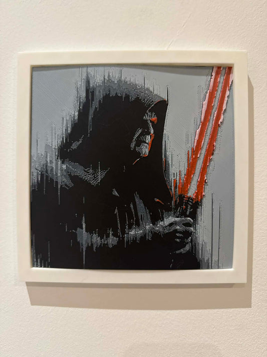 Stylized Master Sith Lord Sidious 3D Pop Art - Textured Star Wars Wall Plaque - Modern Star Wars Fan Gift