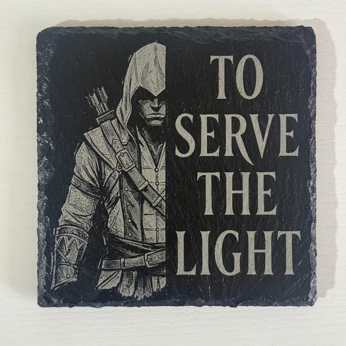 Assassin's Creed Engraved Slate Coaster Set (Set of 4) | Master Assassin's Coaster Collection
