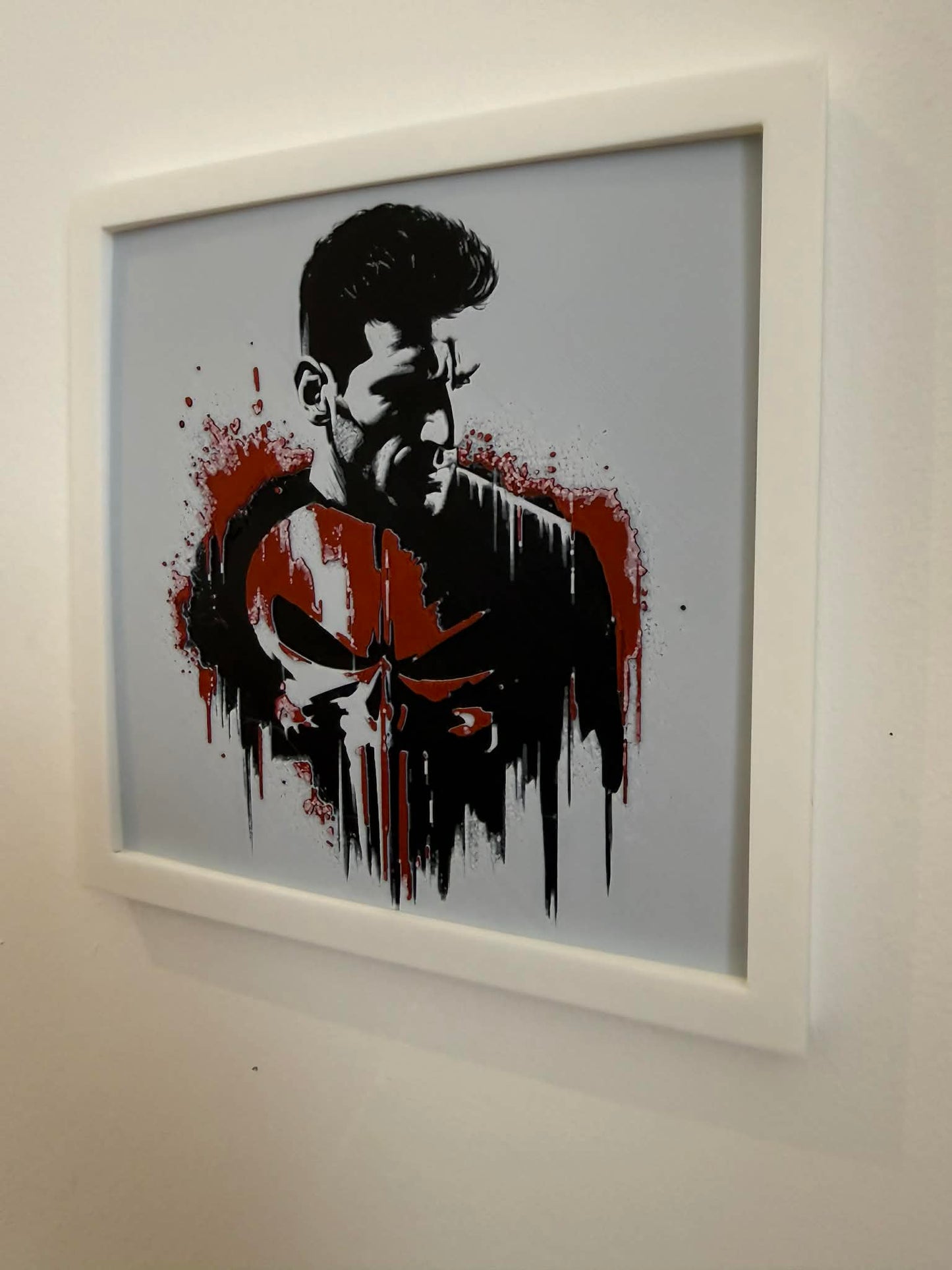 Dynamic 3D Textured Avenger Art | The Punisher Wall Decor