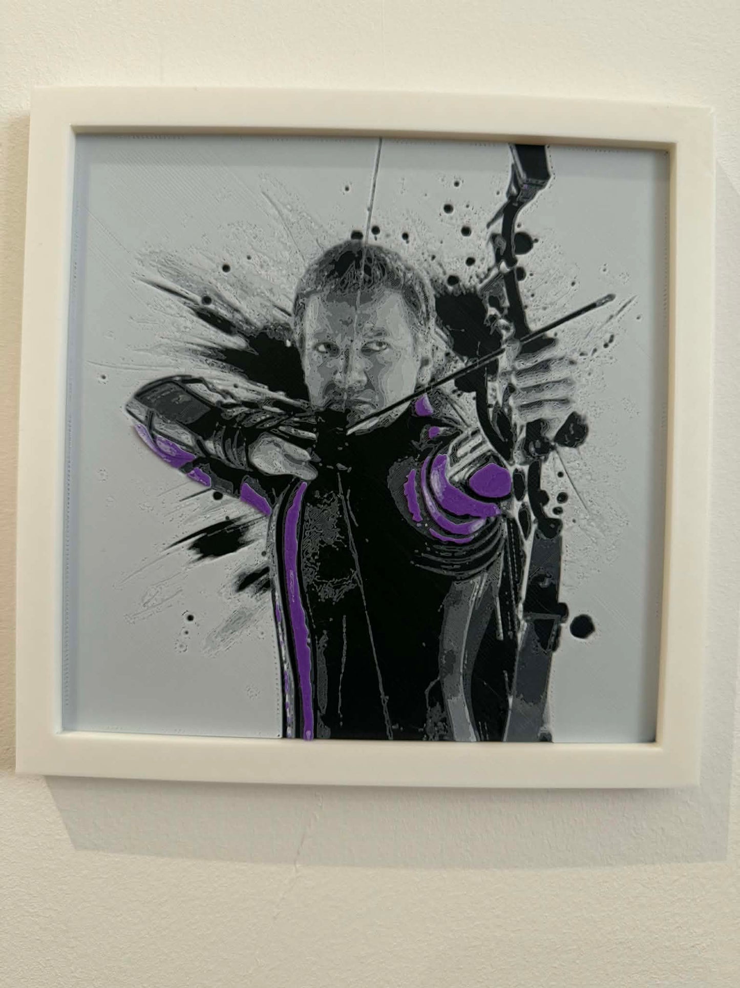 Dynamic 3D Textured Avenger Art | Hawkeye Wall Decor