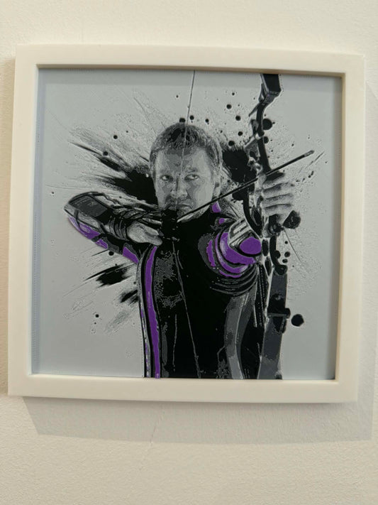 Dynamic 3D Textured Avenger Art | Hawkeye Wall Decor