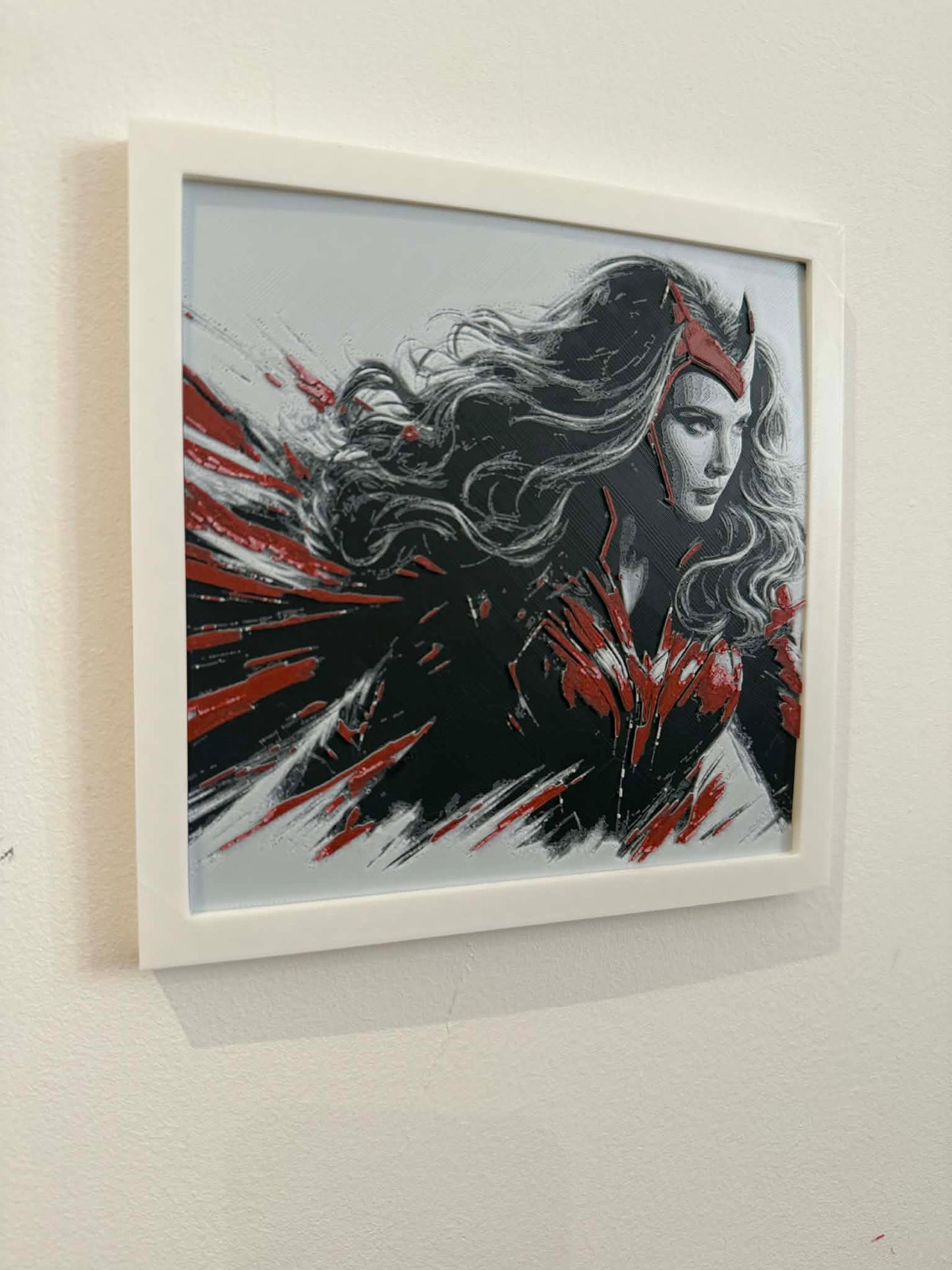 Dynamic 3D Textured Avenger Art | The Scarlet Witch Wall Decor