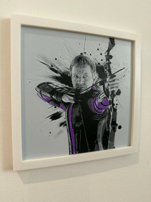Dynamic 3D Textured Avenger Art | Hawkeye Wall Decor