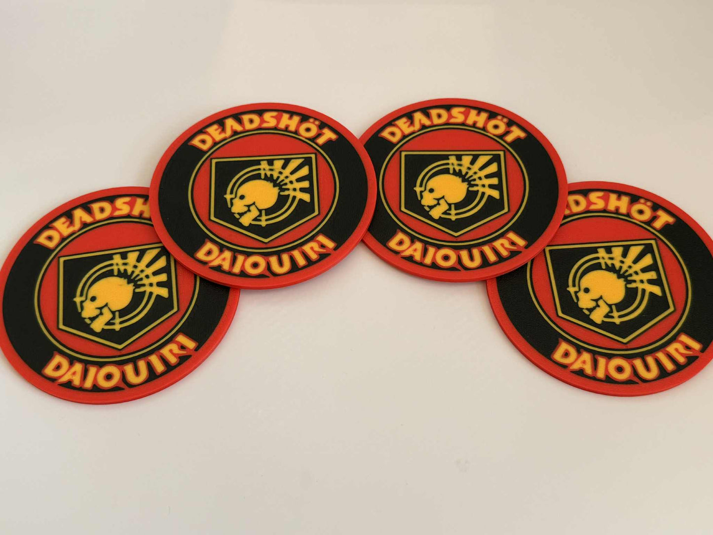 Deadshot Perk Coasters: Geeky Home Decor, Set of 4